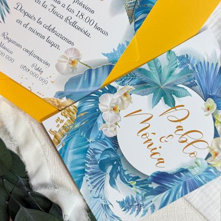 Invitación de Boda Tropical