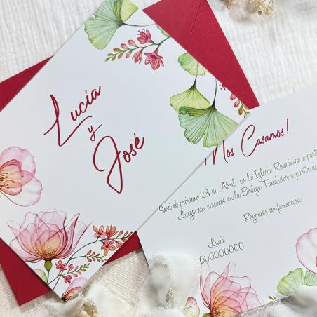 Invitación Amapola Acuarela