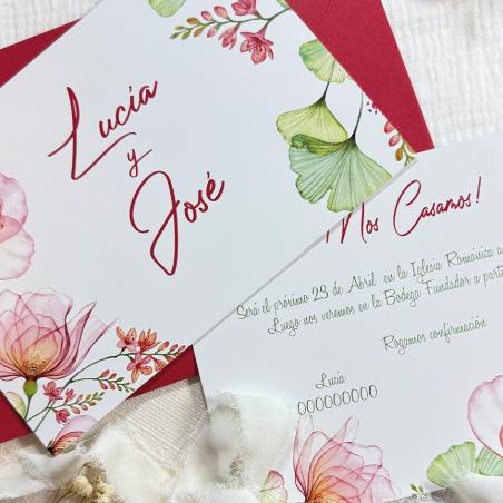 Invitación Amapola Acuarela