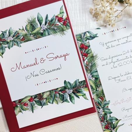 Invitaciones de Boda Navideña