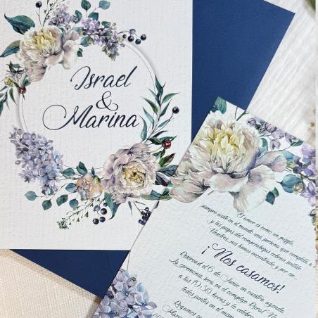 Invitación de Boda Peonias