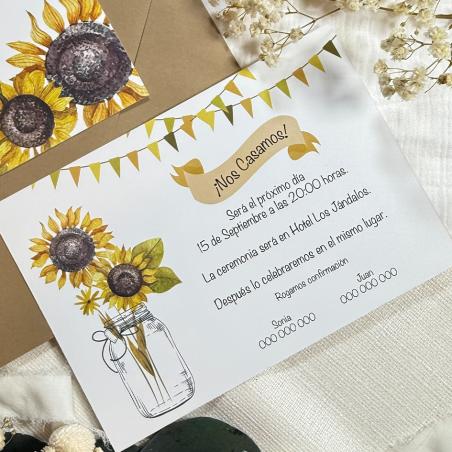 Invitación Girasoles