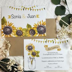 Invitación Girasoles