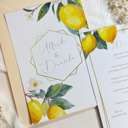 Tarjeta de Boda Limones