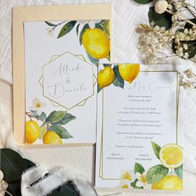 Tarjeta de Boda Limones
