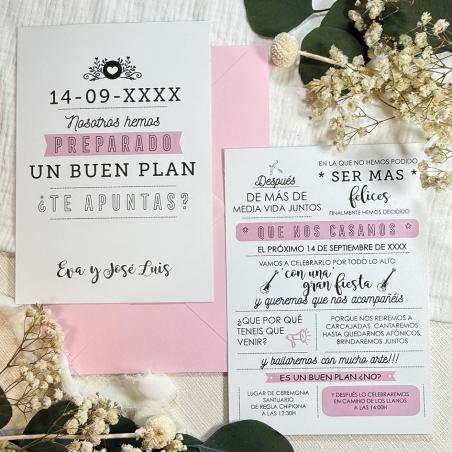 Invitación de boda Moderna