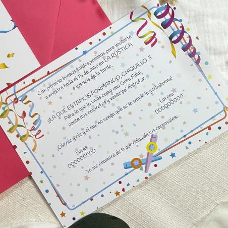 Invitación de Boda Carnaval