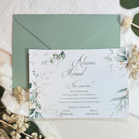 Invitación Elegante Horizontal