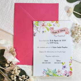 Invitación Floral Alegre