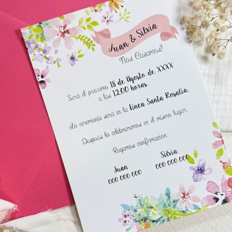 Invitación Floral Alegre