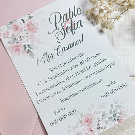 Invitación de boda Romántica
