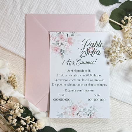 Invitación de boda Romántica