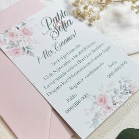 Invitación de Boda Romántica barata