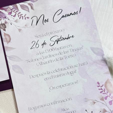 Invitación de Boda Flor Acuarela