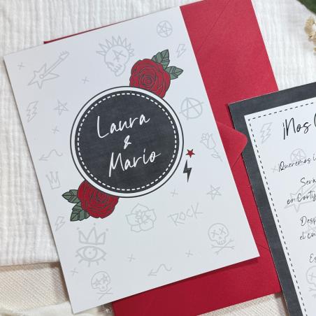 Invitación de Boda Rockera